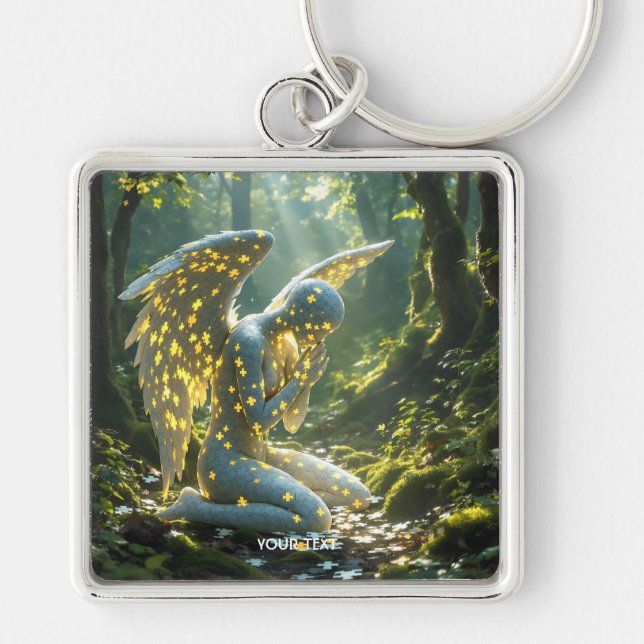 Fantasy Cute Angelic Figure Puzzle Schlüsselanhänger (Vorne)
