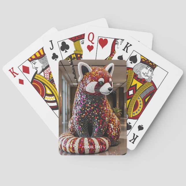 Fantasy Cute Art Deco Panda Spielkarten (Rückseite)