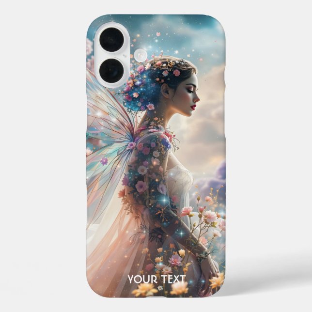 Fantasy Cute Girl Garden Flowers iPhone 16 Plus Hülle (Rückseite)