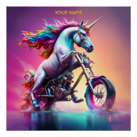 Fantasy Cute Unicorn Riding Bike