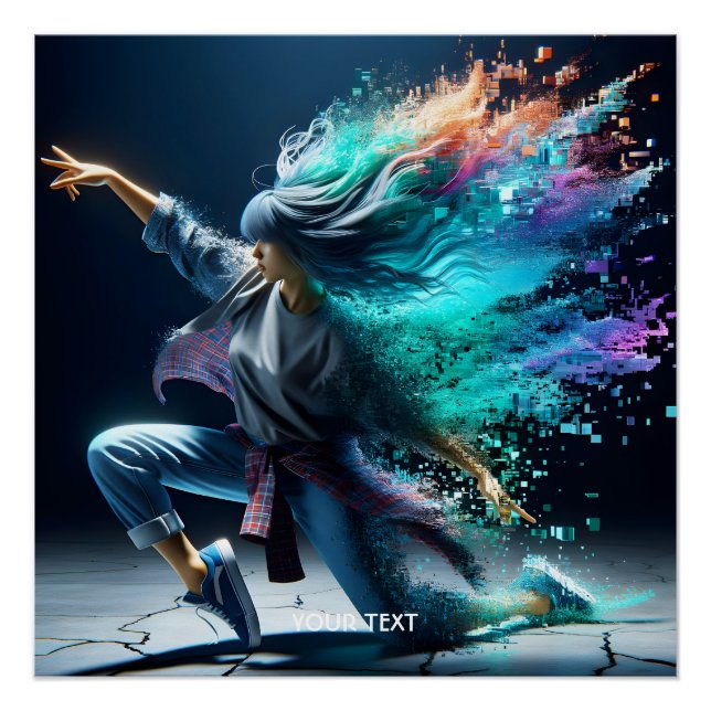 Fantasy Cute Young Dancing Girl Poster (Vorderseite)