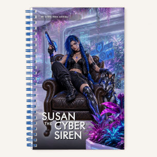 Fantasy Cyber Sirenen Abenteuer Notizbuch