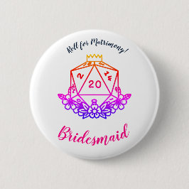 Fantasy/D&D Junggeselinnen-Abschied Button