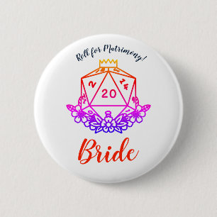 Fantasy/D&D Junggeselinnen-Abschied Button