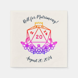 Fantasy D&D Wedding/Junggeselinnen-Abschied Serviette