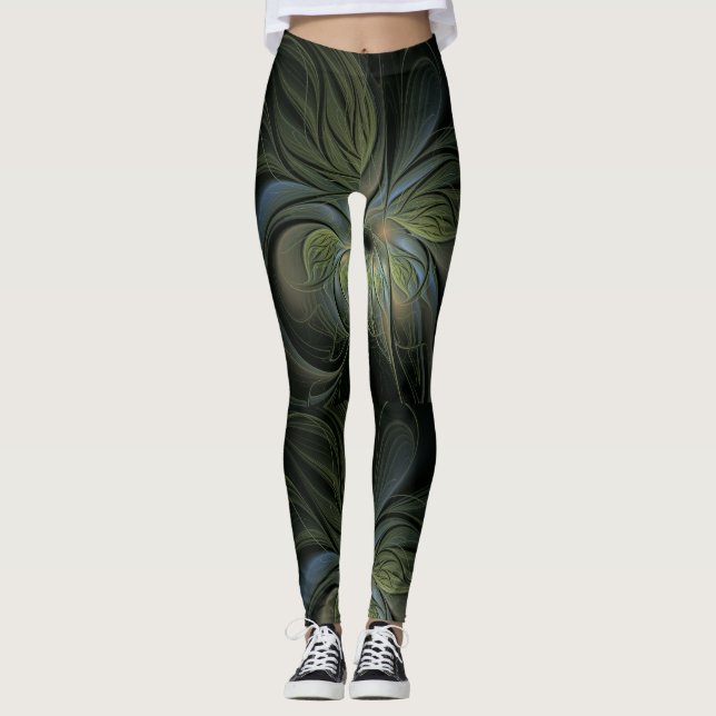 Fantasy-Design auf schwarzem Hintergrund mit coole Leggings (Vorderseite)