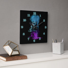 Fantasy Design | Cryptocurrency | Ethereum Quadratische Wanduhr