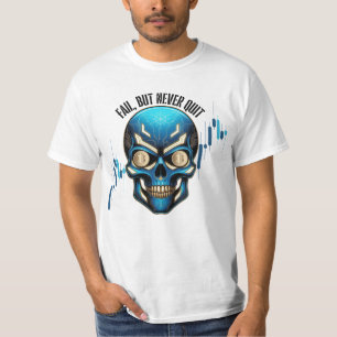 Fantasy-Design Krypto Btc Motivation Blau T-Shirt