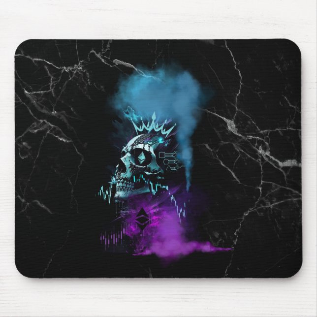 Fantasy-Design | Kryptowährung | Ethereum-Marmor  Mousepad (Vorne)