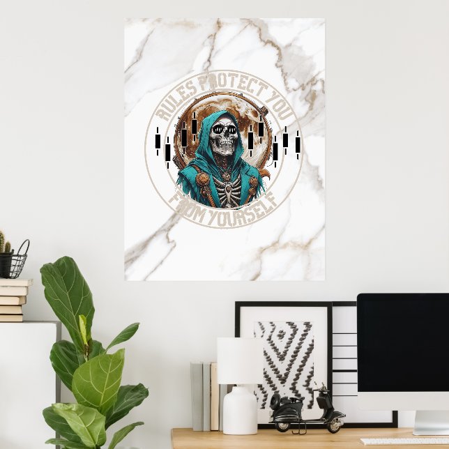 Fantasy Design Marble | Grim Reaper | Motivation Poster (Heimbüro)