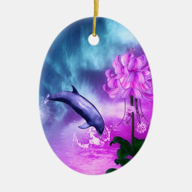 Fantasy Dolphin Keramik Ornament (Vorne)