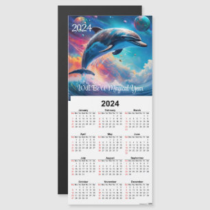 Fantasy Dolphin Magnetic Calendar Card Magnetkarte