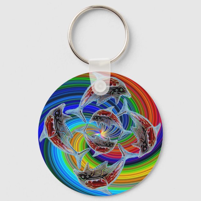 Fantasy Dolphin World Schlüsselanhänger (Vorderseite)