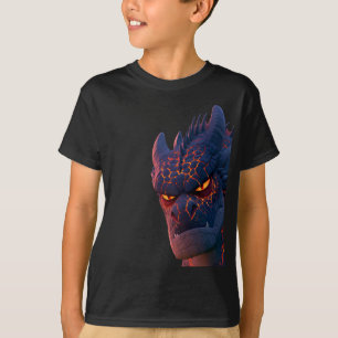 Fantasy-Drachen-Gesicht Kinder T-Shirt Cooler Dr