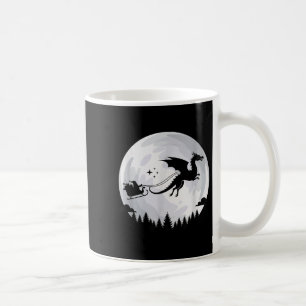 Fantasy-Drachen-Mond-Schlitten, Santa gezogen von Kaffeetasse