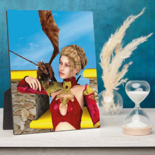Fantasy-Drachenprinzessin Digitale Kunst Fotoplatte