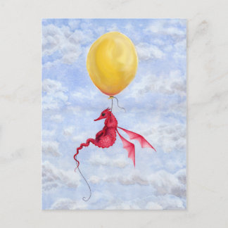 Fantasy Dragon Art Postcard - Hoch über die Luft Postkarte