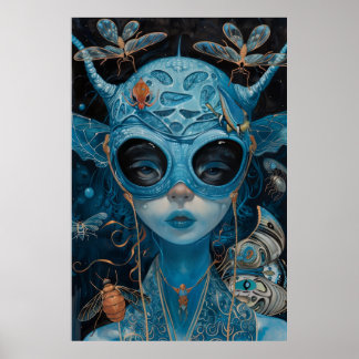Fantasy Dragon Art Poster | Mythische Kreatur Geze