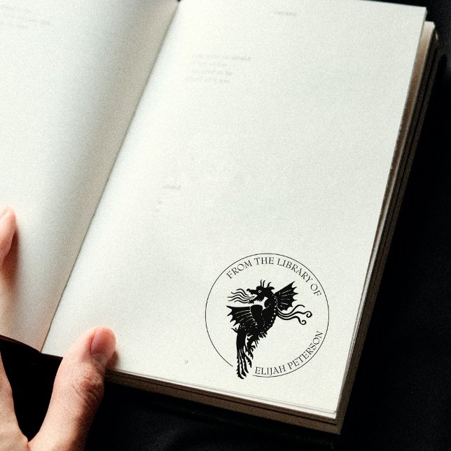 Fantasy Dragon Buch aus der Bibliothek Gummistempel (Von Creator hochgeladen)