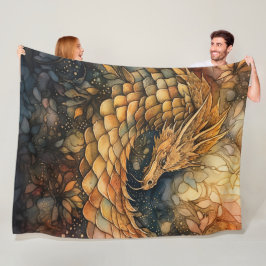 Fantasy Dragon Fleece Blanket