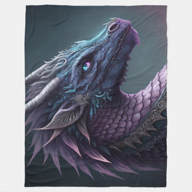 "Fantasy Dragon" Fleecedecke (Vorderseite)