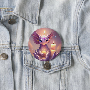 Fantasy Dragon mit Birthday Candles Button