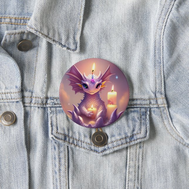 Fantasy Dragon mit Birthday Candles Button (Beispiel)