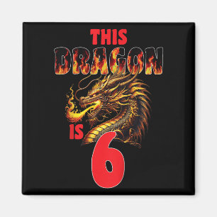 Fantasy Dragon Thema für Kinder drehen 6 Geburtsta Magnet