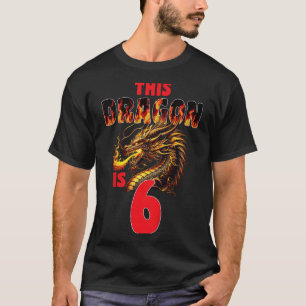 Fantasy Dragon Thema für Kinder drehen 6 Geburtsta T-Shirt