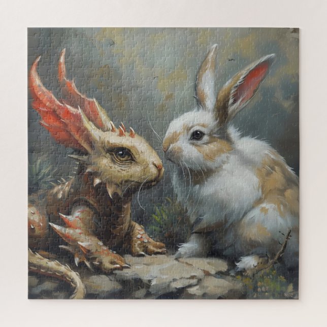 Fantasy Dragon und Kaninchen (Vertikal)