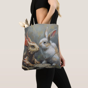 Fantasy Dragon und Kaninchen Tasche