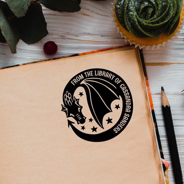 Fantasy Dragon Unter den Sternen aus der Bibliothe Permastempel (Von Creator hochgeladen)