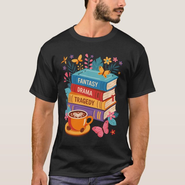 Fantasy Drama Tragedy Books Subtile Anti-Trump T-Shirt (Vorderseite)