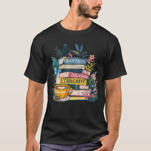 Fantasy-Dramaragedy-Bücher Subtil lustig T-Shirt (Vorderseite)