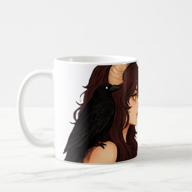 Fantasy Duo Art Mug – Horned Goddess & Elf Girl Il Kaffeetasse (Links)
