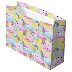 Fantasy Einhorn Girls Muster Party Tasche Große Geschenktüte
