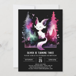 Fantasy Elegante Cat Birthday Einladung