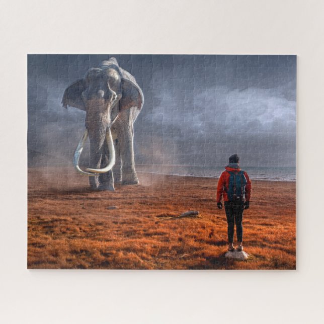 Fantasy Elephant and Man (Horizontal)