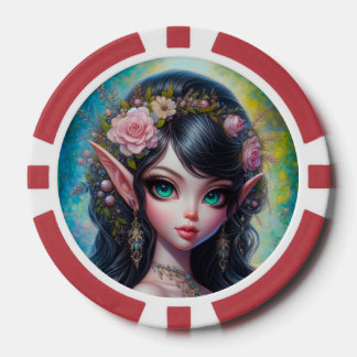 Fantasy Elven Woman  Pokerchips
