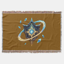 Fantasy Emblem with Floating Blades – Magical Ener