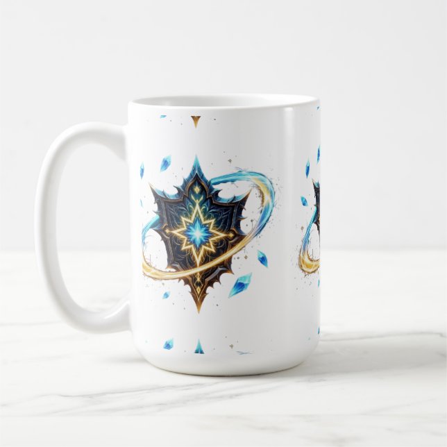 Fantasy Emblem with Floating Blades – Magical Ener Kaffeetasse (Links)