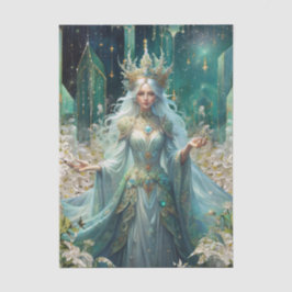 Fantasy Emerald Queens of the Forest Decoupage Seidenpapier