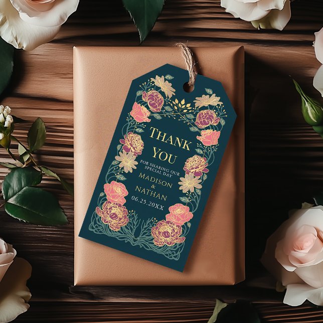 Fantasy Enchanted Blumengarten Hochzeit Vielen Dan Geschenkanhänger (Von Creator hochgeladen)