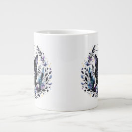 Fantasy Esoteric Crystal Black Cat Jumbo-Tasse