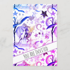 *~* Fantasy Fairy Moon Sky Babydusche Einladung