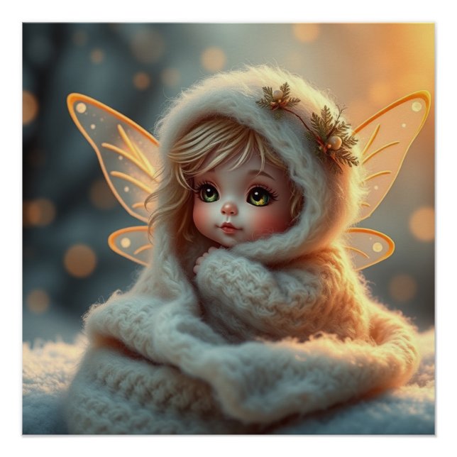 Fantasy Fairy Mother and Baby Art Poster (Vorderseite)