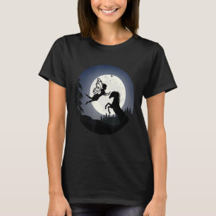 Fantasy Fairy Pferd unter Vollmond Licht T-Shirt