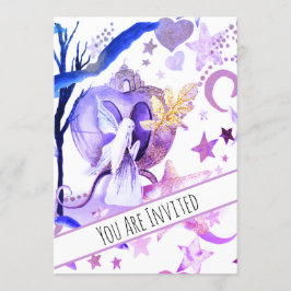 *~* Fantasy Fairy Sky Moon Babydusche Einladung