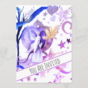 *~* Fantasy Fairy Sky Moon Babydusche Einladung