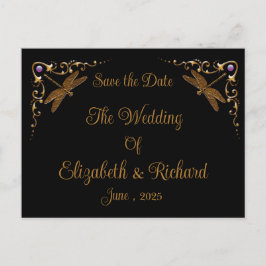 Fantasy Fairy Tale Wedding Save the Date Postkarte
